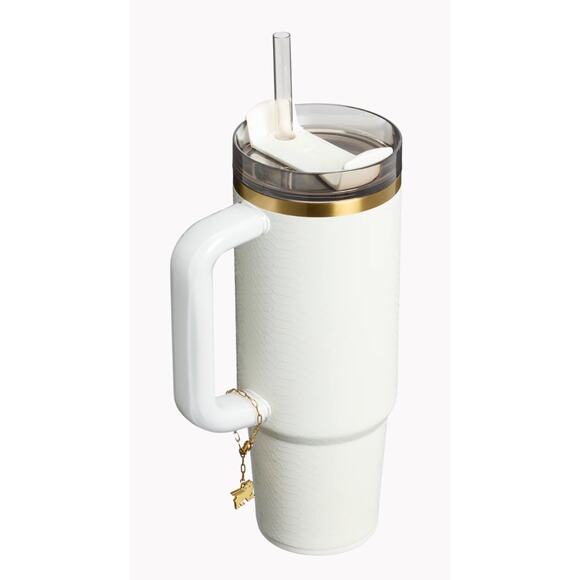 STANLEY Quencher LUXE H2.0 FlowState 30oz Tumbler, PALE STONE SNAKESKIN - Picture 2 of 5